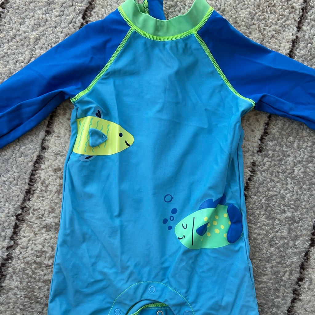 Kids Blue Fish Swimwear